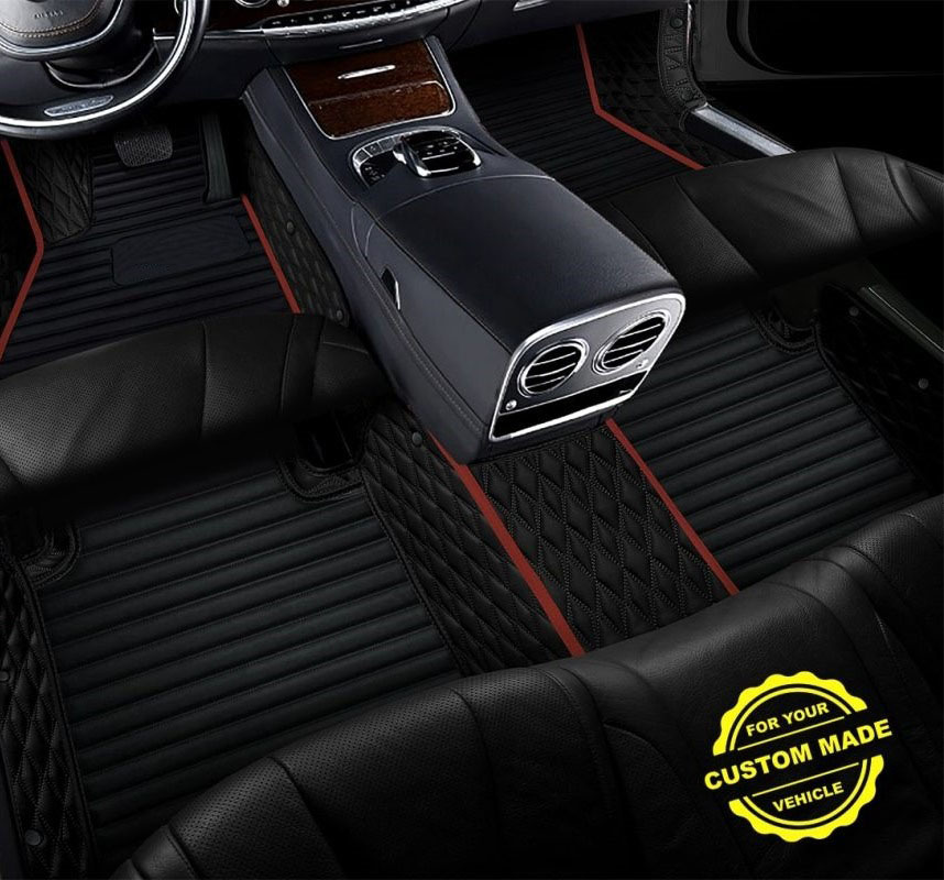 Maroon Hybrid Line Series Premium Car Mats Stores